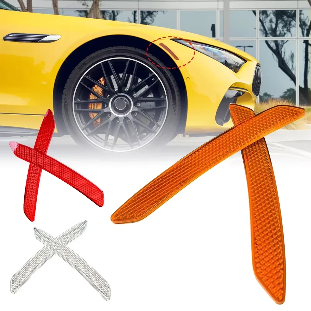 Reflective Car Sticker 2pcs Car Reflective Sticker Car Door Stickers Decal Warning Reflective Tape Strips 3 Colors Safety Mark Auto Reflector Stickers