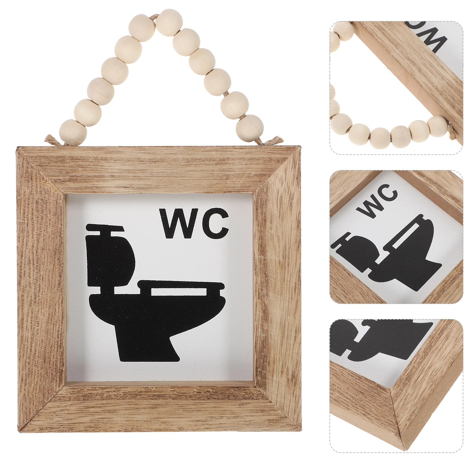 

Деревянный знак для туалета, подвесная доска для ванной комнаты, Настенный декор в пасторальном стиле, украшение, дверная тарелка, деревенские подвесные эмблемы