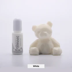 Vibrant 10ML Solid Color Resin Pigment for DIY Crafts and Jewelry Making (White)