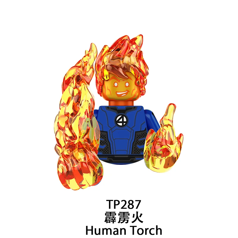 Marvel Fantastic Four Human Torch Bricks Silver Surfer Building Blocks Mini Action Figures Bricks Educational Diy Toys Gifts - Bilde 5