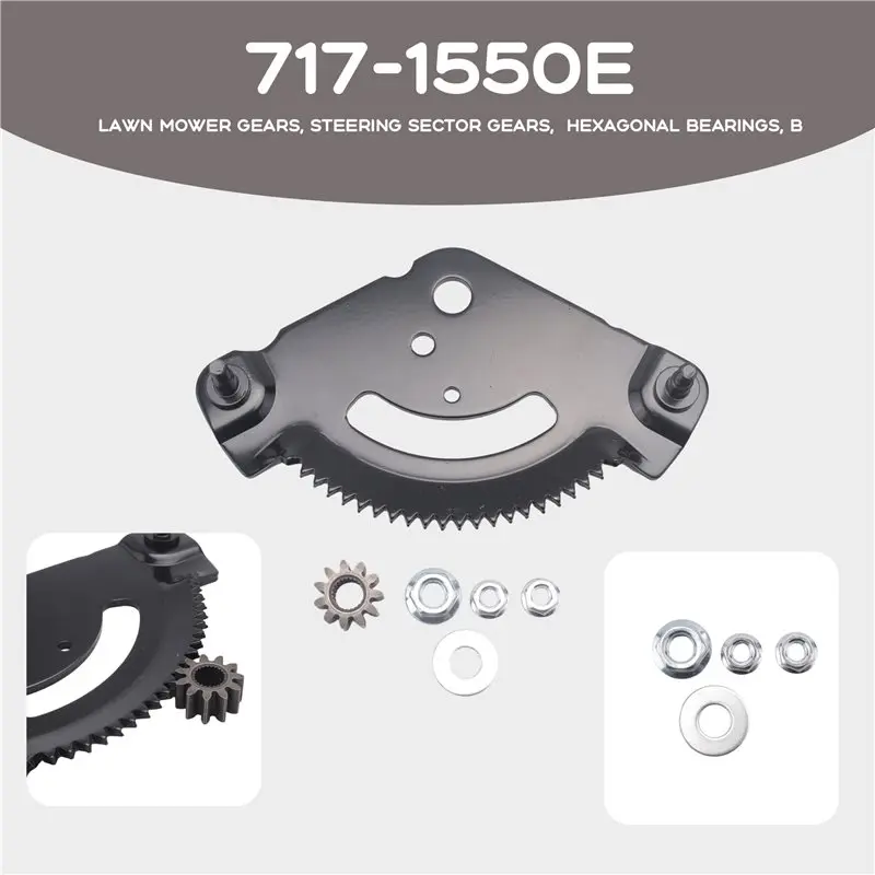 헥스 베어링/볼트 너트 잔디깎이 스티어링 톱니 기어/토로 MTD 섹터-N23R용 MTD717-1550F 717-1550E 741-04237B 호환