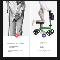 Single-Leg Driving Crutch Walker - Quick Disassembly Foot Fracture Aid, Dual-Purpose Leg Support for Disabled Mobility 2