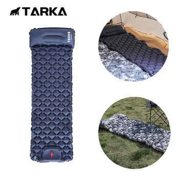 TARKA 접이식 캠핑 에어 매트리스, 자체 팽창 에어 매트, 관광 팽창식 수면 매트리스 침대, 펌프 내장
