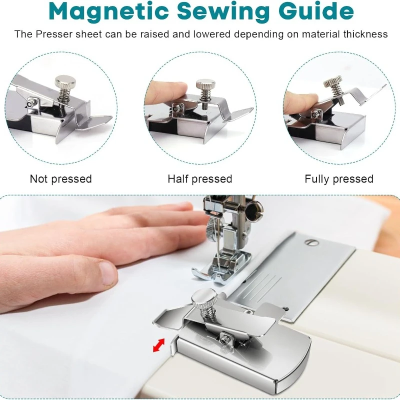 New Magnetic Seam Guide Sewing Machine Hemmer Multifunctional Magnet Gauge  Edge Locator Sewing Machine Gauge Sewing Accessories - AliExpress