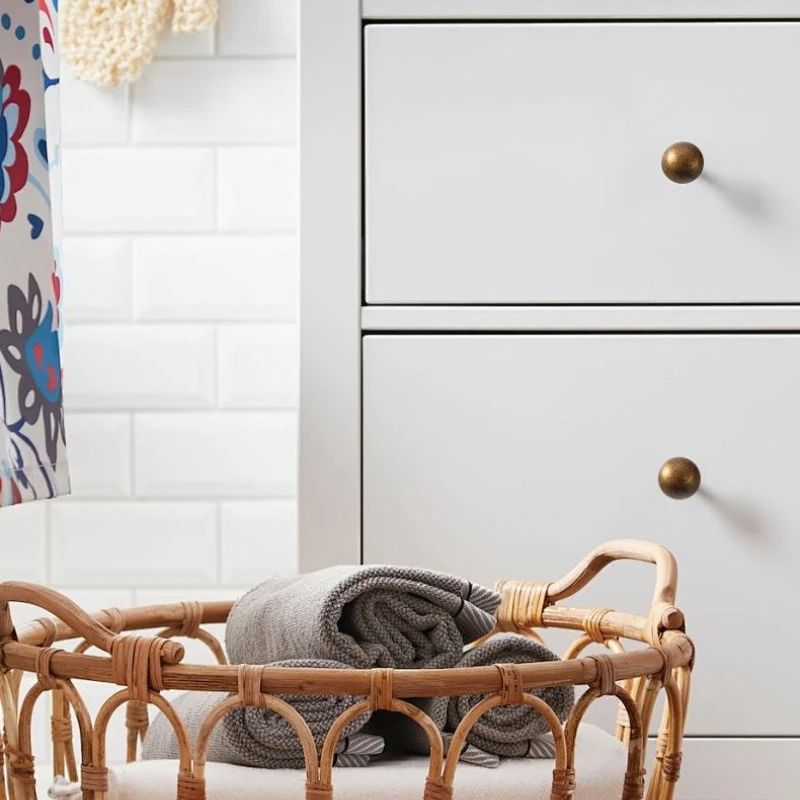 Zinc alloy solid cabinet door handle,retro cabinet wardrobe door pull,round gold/black singlehole drawer knob furniture hardware - Image 5