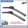 For Mercedes Benz E-Class W212 Car Wiper Blade 24"+24" 2010-2014 Auto Windscreen Windshield Wiper Blades Fit Push Button Arm 1