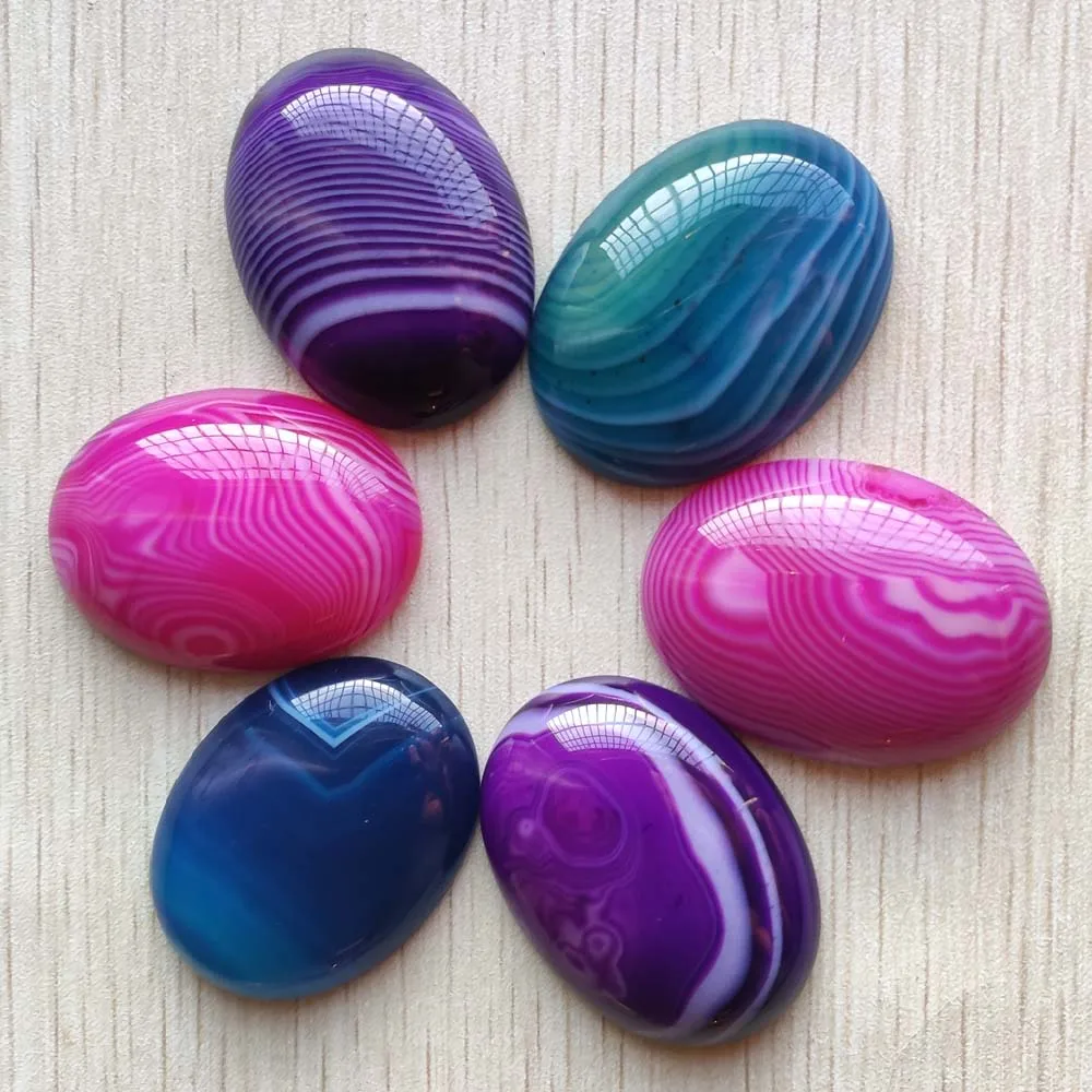 

Good quality mix natural stripe onyx cab Cabochon Oval beads 30x40mm for jewelry making free shipping wholesale 6pcs/lot