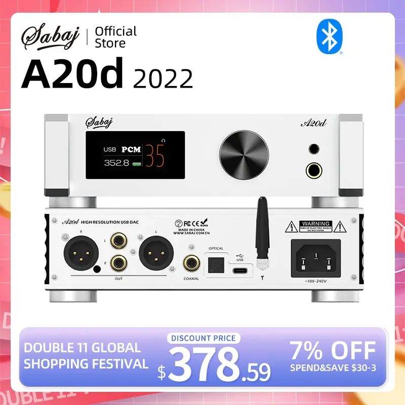 輸入販売 Sabaj A20d 「ES9038PRO」内蔵 USBDAC アンプ