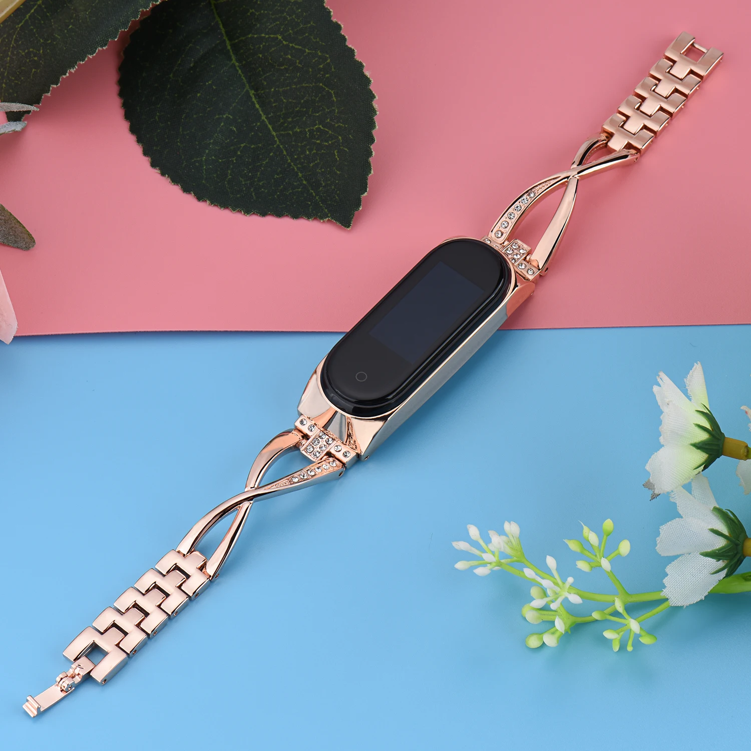 Metal Diamond Strap For Xiao Mi Band 7 6 5 4 3 Stainless Steel  Wristband For Miband 7 smart bracelet wristband Miband 6 Correa