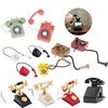 1Pc Dollhouse Mini Retro Telephone 1:12 Dollhouse Miniature Simulation Mini Phone Retro Telephone Model Home Furniture Decor 1
