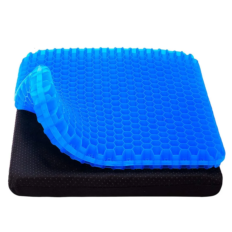 HYGZE Gel Seat Cushion Coccyx for Back Sciatica Pain Office Chair Car Honeycomb Breathable Design Durable Portable |