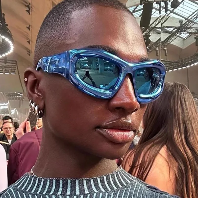Y2k Personality Bubble Oversized Sunglasses New Hip Hop Concave Shape Sunglasses Car 2328