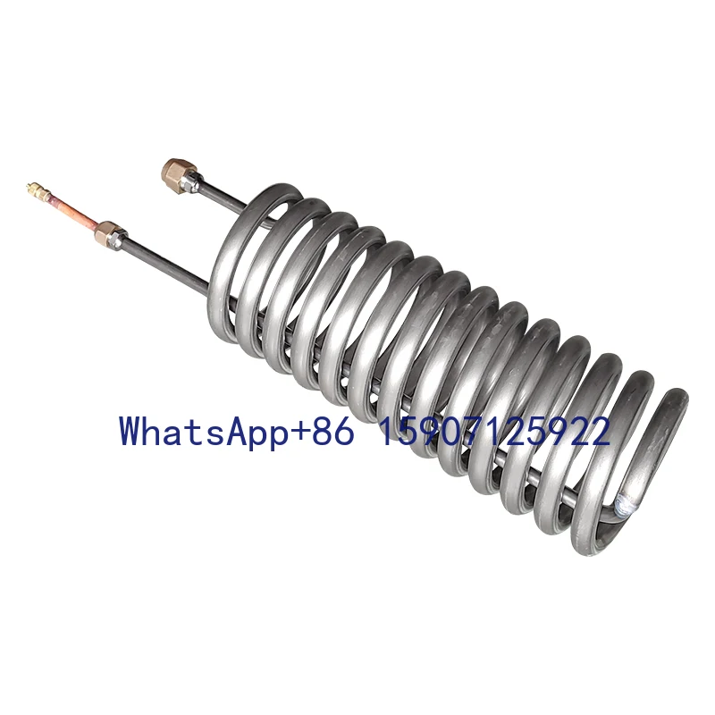 

Seafood Fish Tank Pure Titanium Tube Evaporator Titanium Barrel Heat Exchanger Seawater Titanium Gun 1P 1.5P 2hp 3P 5P