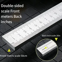 Heavy - Duty Ultra - Thick Stainless Steel Ruler | Premium Measuring Tool (50cm - 20inch)