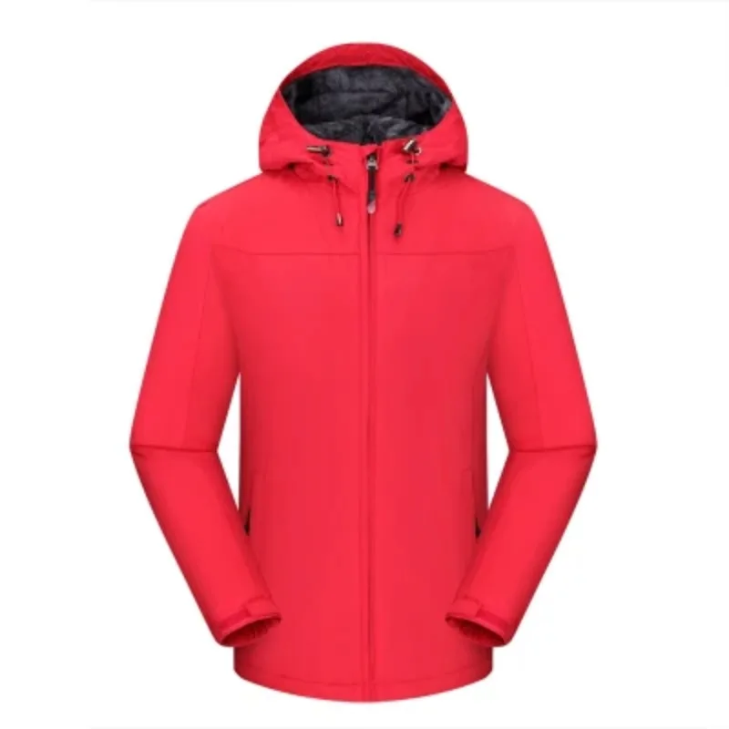 Autumn Winter Men's Hooded Drawstring Jacket Fashion Trendy Solid Color Long Sleeved Spliced Pockets Zipper Cardigan Casual Coat