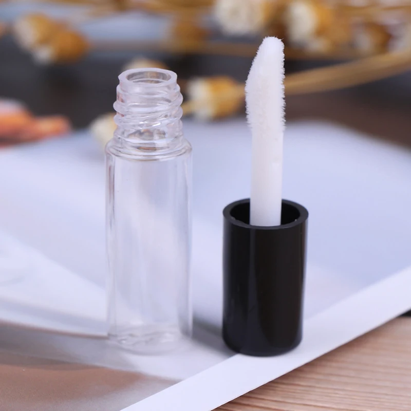 10PCS/Lot Empty Transparent PE Lip Gloss Tubes Plastic Lip Balm Tube Lipstick Mini Sample Cosmetic Container cosmetic sample container