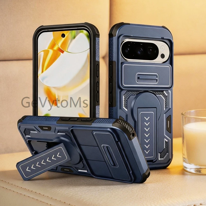 Rugged Military-Grade Shockproof Case with Stand and Camera Protection