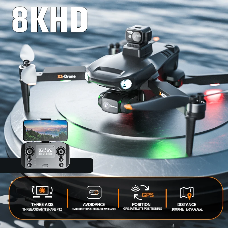 X3 DK-2 3-axis Anti-shake Gimbal Brushless Drone Intelligent Obstacle  Avoidance 5 Km Long Range Remote Control Drones _ - AliExpress Mobile
