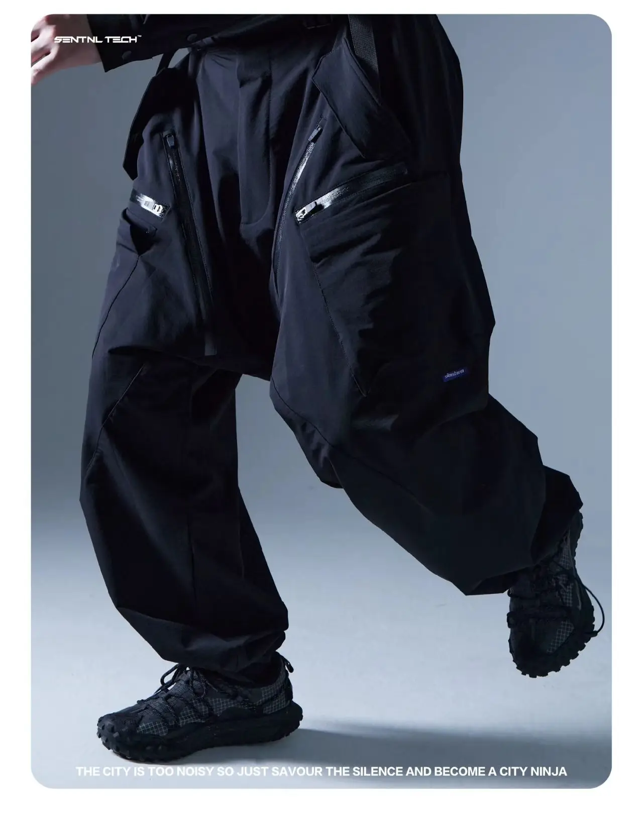 Silenstorm 25 aw Functional windbag low-waisted relaxed cargo wide-leg pants loose-fit multipocket leg op adjustment techwear