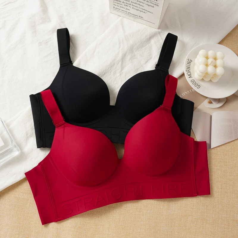 جديد كبير الحجم سلس رفع حمالات الصدر المرأة بلون رسالة Braletter مكافحة ترهل الجانب تعديل الثدي الصدرية 34-40 BCD كوب