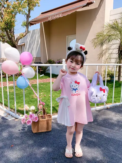 Vestido Kawaii Hello Kitty infantil, Minha melodia Kuromi Desenhos  Animados, Vestido de verão para crianças, Anime Sanrio menina, Roupas  infantis fofas, Saia - AliExpress