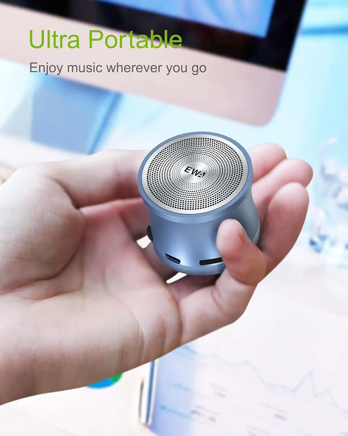 EWA Bluetooth speaker box 5.0 bluetooth portable sound Perfect Travel Wireless Speaker for Home Hiking and More