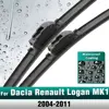 Silicone & rubber  Front Wiper Blades Set For Dacia Renault Logan MK1 2004 - 2011 Windshield Windscreen Window Brush 20"+20" 1