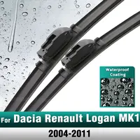 Silicone & rubber  Front Wiper Blades Set For Dacia Renault Logan MK1 2004 - 2011 Windshield Windscreen Window Brush 20"+20" 1