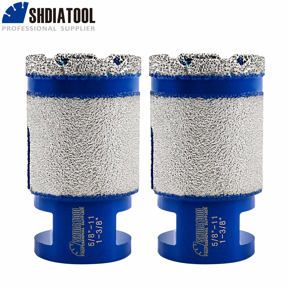 

SHDIATOOL 2pcs 5/8"-11 Diamond Edging Finger Milling Bits 35mm Ceramic Tile Granite Shaping Drilling Enlarge Bevel Hole Saw