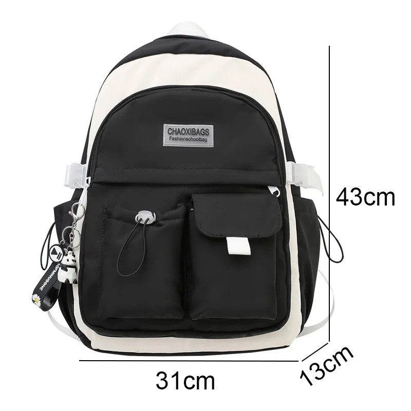 Fashion Lady Kawaii Student Nylon Backpack Trendy Cute Girl Travel School Bag College Cool Female Backpack Women Laptop Book Bag
