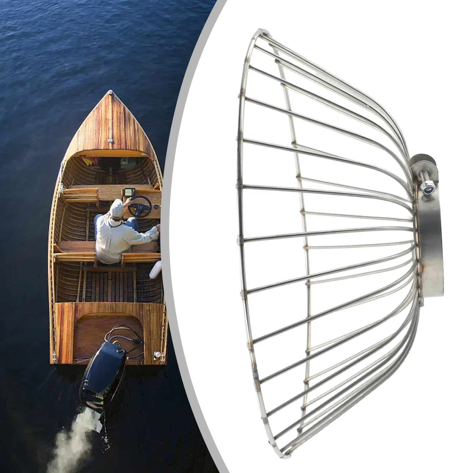 Boat Outboard Motor Propeller Guard, Stainless Steel Material, Prevents Propeller Damage, Enhances Safety, Easy Installation
