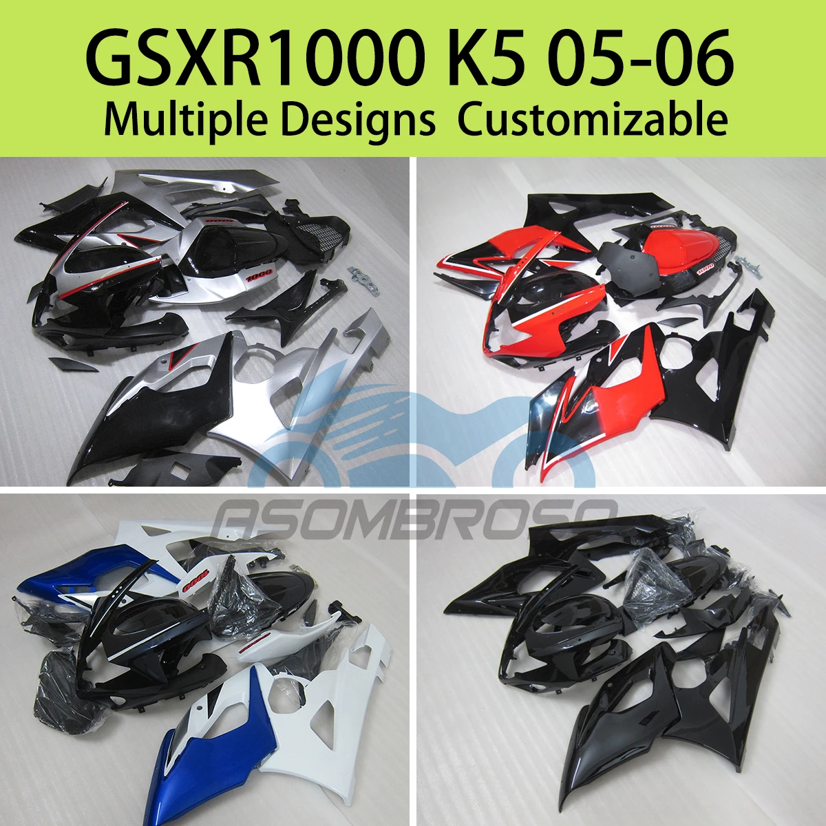 

GSXR 1000 05 06 ABS Fairings for SUZUKI GSXR1000 K5 2005 2006 Motorcycle Racing Customized Injection High Quality Fairing Kit