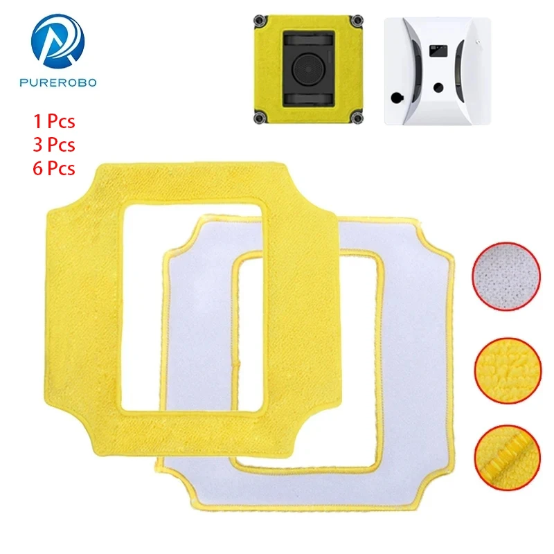 Window Cleaning Robot Mop High Quality Weeper Cloth  Universal Square Clean Wipes Purerobo W-S3 S4 S3S S5 Window Cleaner Parts 3d printer parts magnetic bed tape for print sticker 214 220 235 310mm square build plate tape surface flex plate