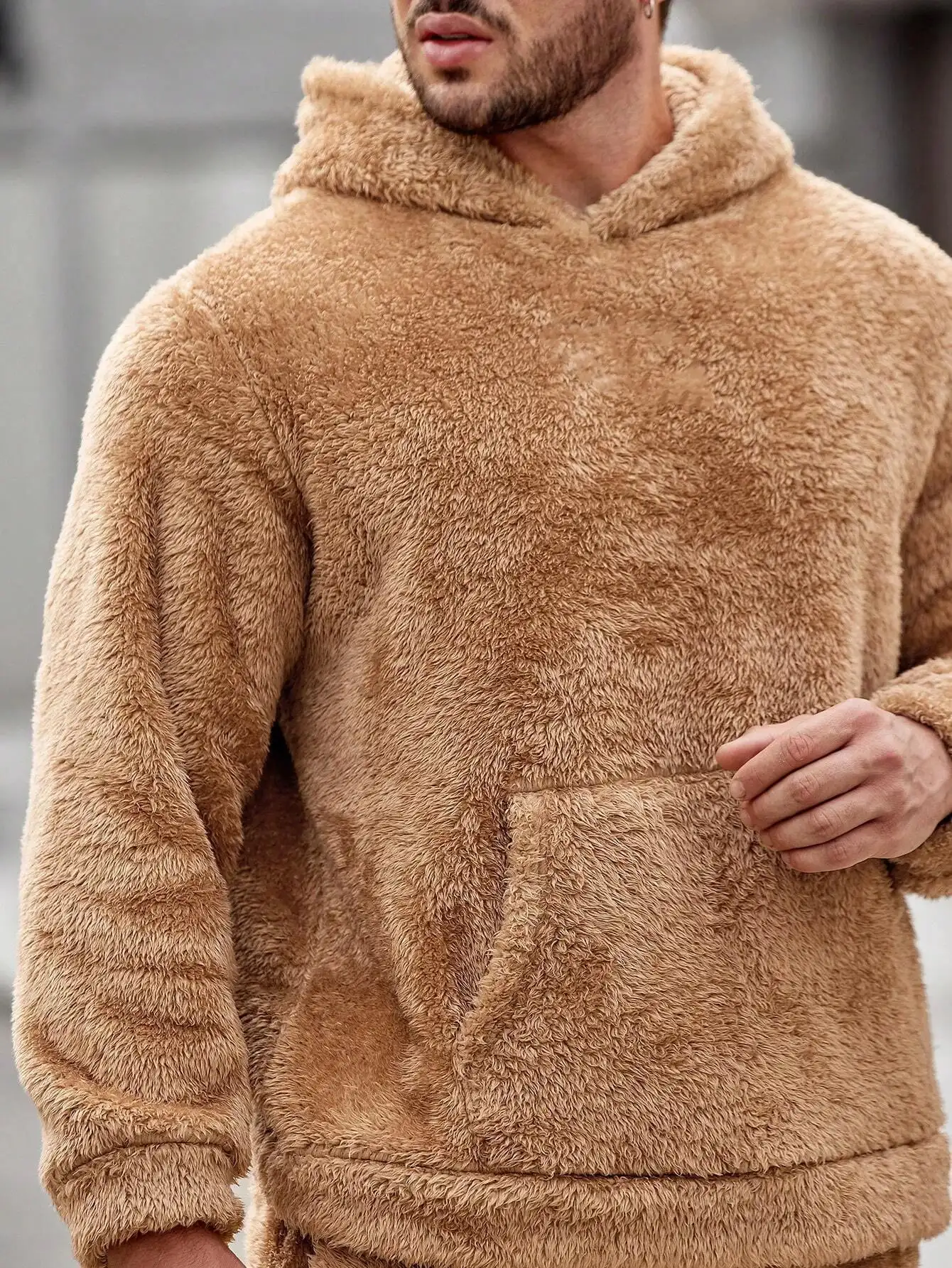 Sudaderas con capucha de terciopelo de doble cara para hombres