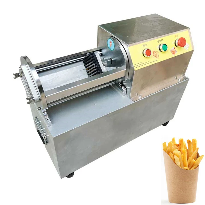 

Electric Commercial Potato Chip Cutter French Fries Cutting Machine Stainless Steel Vegetable Fruit Shredding Slicer