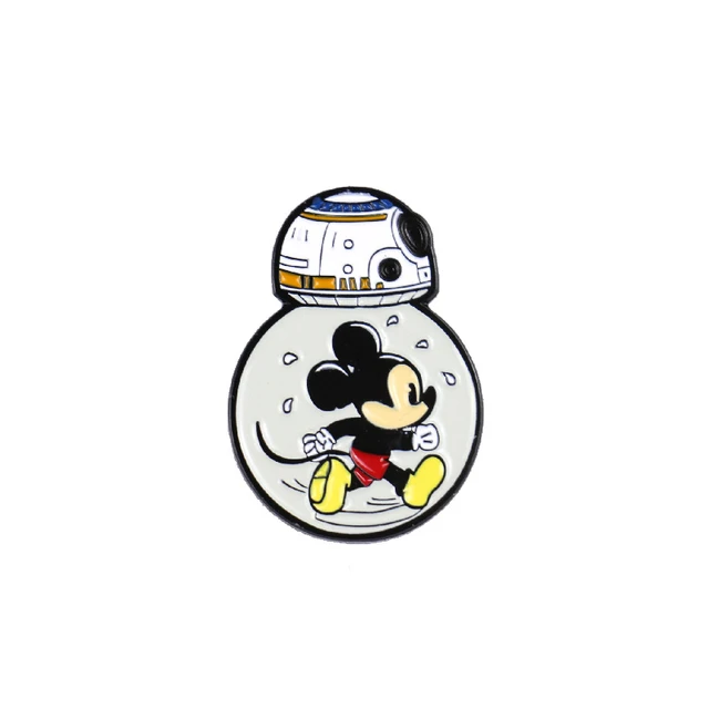 Disney Mickey Mouse Badge Star Wars Cartoon Pins Brooch Backpack