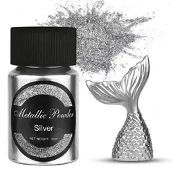 Shimmering Metallic Gold and Silver Pearlescent Pigment Dye (Silvery)