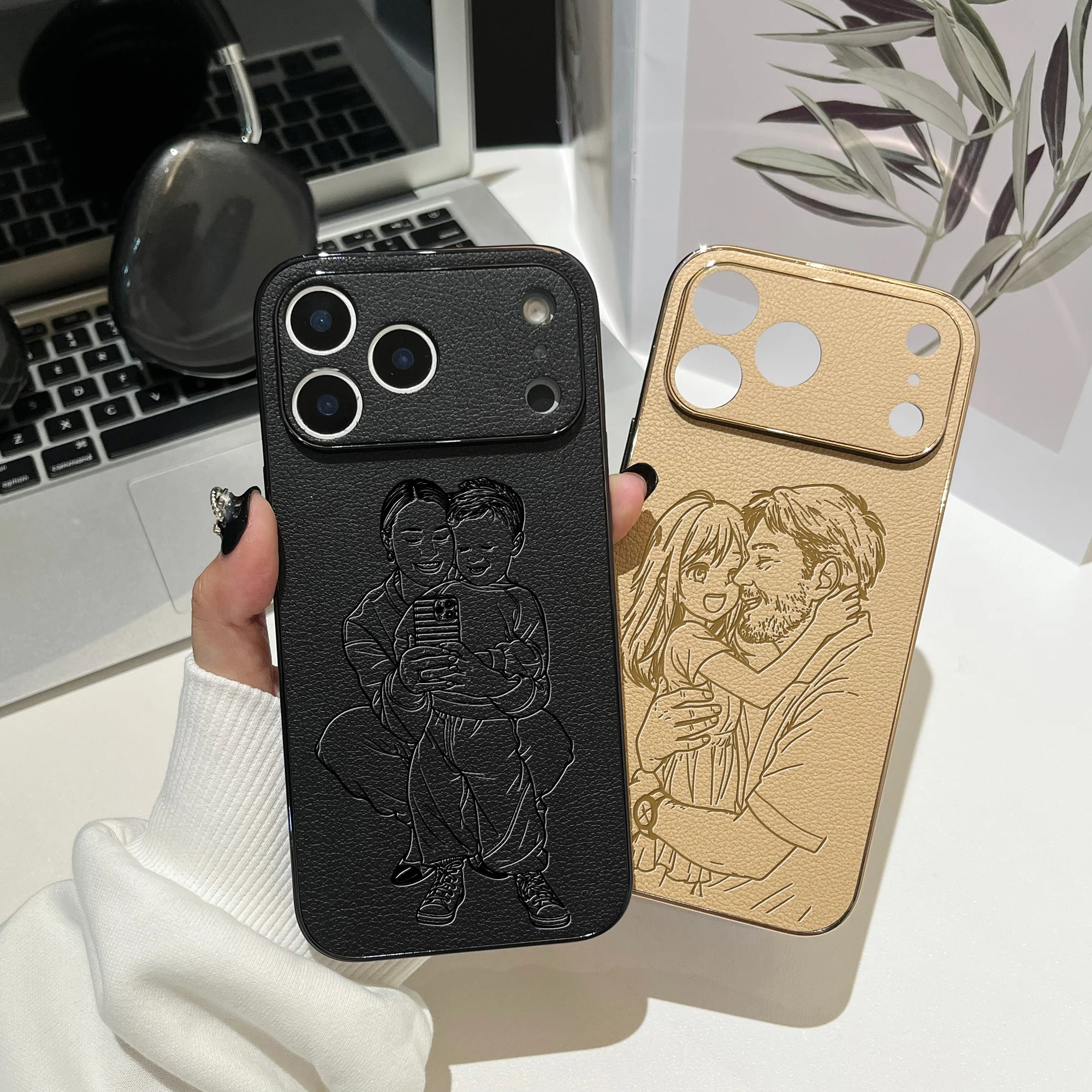 Personalized Custom Photo Sketch Lines Style 3D Laser Engraving Luxury thumbnail 8