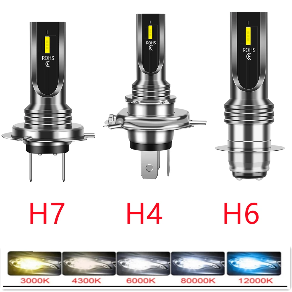 

2Pcs H7 Lamp Motorcycle HeadLight H1 Chip h3 Auto h6 h8 h9 h11 9006 9005 hb4 Car Bright 12v Golf 6 Fog Lights Leds Aileo Canbus