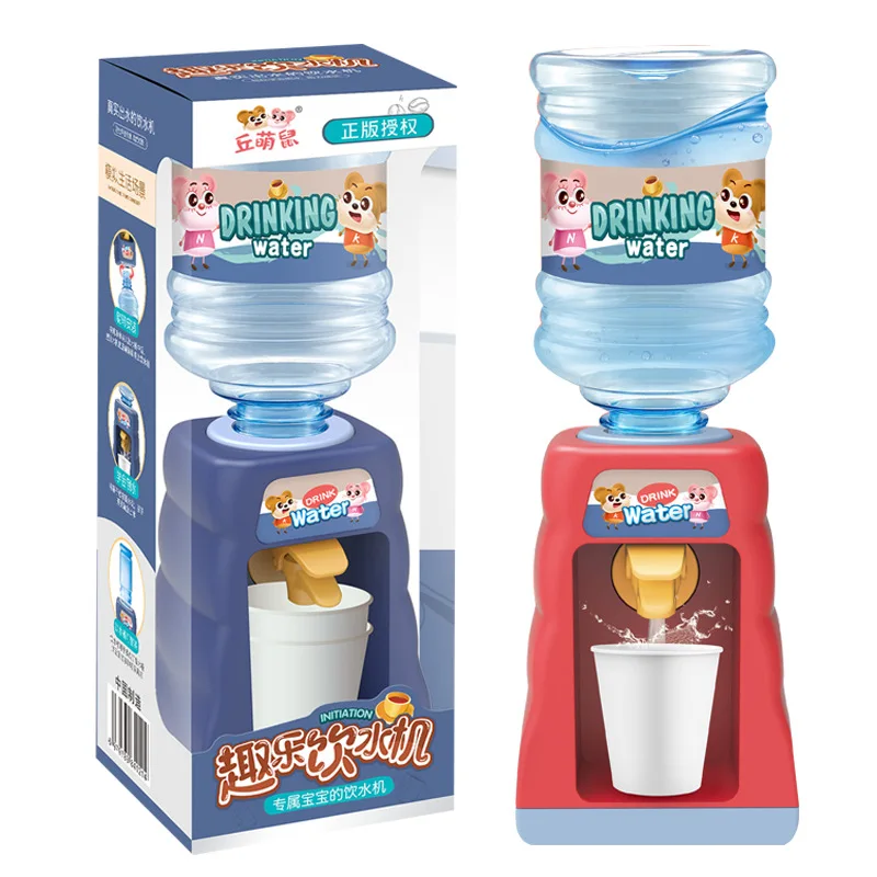 Simulate Family Furniture Children Funny Water Dispenser Toy Mini Kitchen Educational Toy For Children Boy Girl Gift 4