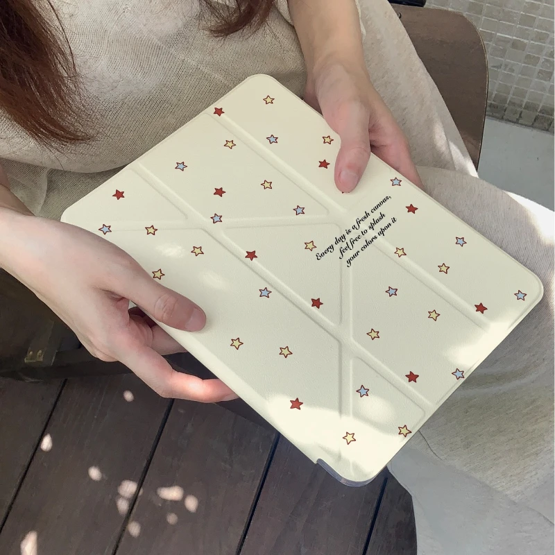 Star & Cartoon Animals Foldable Tablet Case
