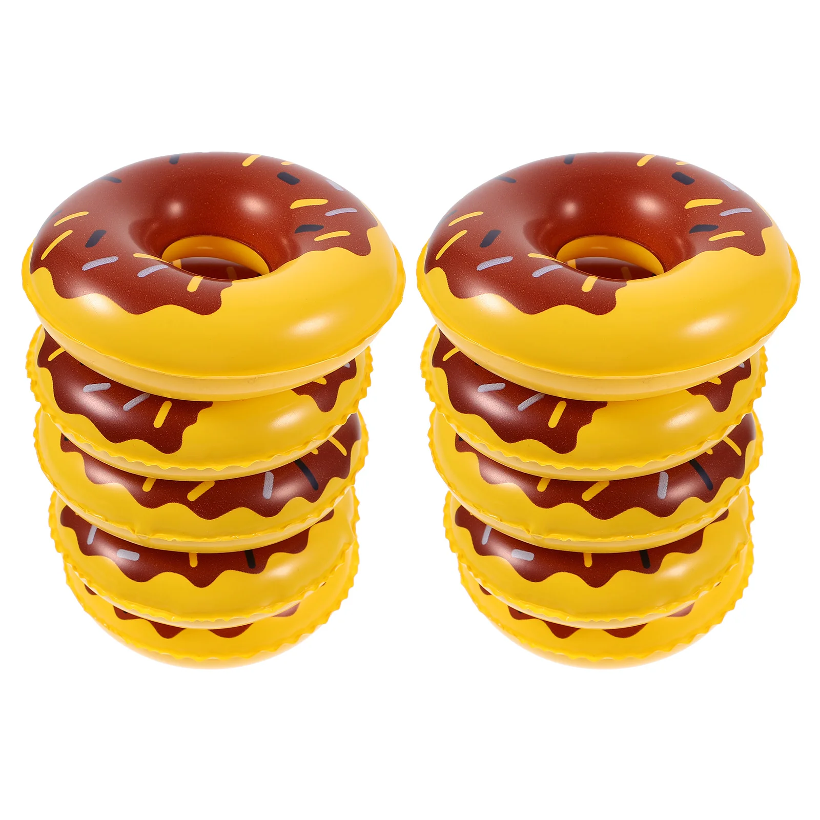 

10pcs Mini Doughnut Swim Rings House Miniature Floating Swim Rings Models