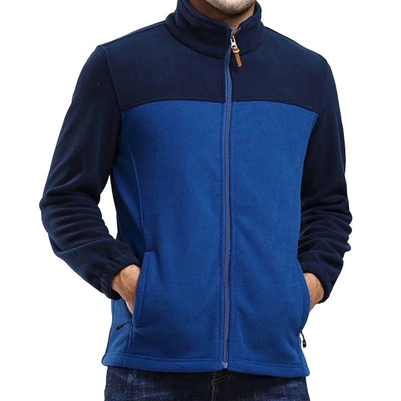 9XL Winter Men's Polar Fleece Jackets Outdoor Tactical Windproof Color Match Soft Warm Full Zipper Sports Hiking Ski Cargo Coats hiking jackets polar fleece jacket mens winter sweatercoat
