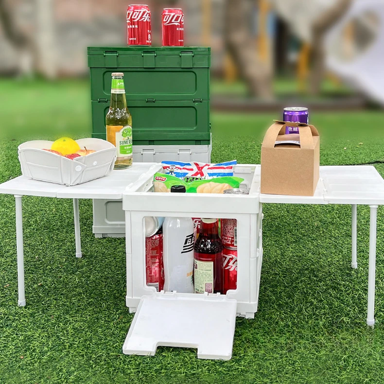 Rolling Cooler Picnic Table Outdoor Bees Foldable Table And