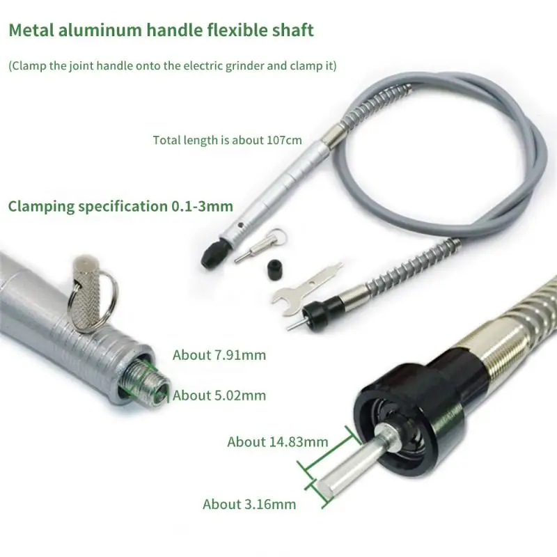 유연한 3mm 연장 코드 샤프트 로터리 그라인더 도구 케이블, 전기 그라인딩 플렉스 샤프트, 조각 드레멜 액세서리