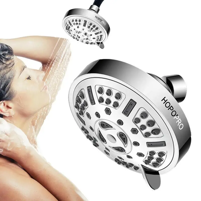 

Shower Heads High Pressure 9 Functions High Pressure Fixed Shower 4 Inch High Flow Bathroom Shower Head With Adjustable Fittings