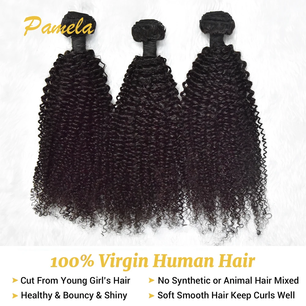 Burmese Curly Human Hair Bundles Deep Wave Hair Extensions Human Hair Glueless 100% Human Hair For Woman Water Wave bundles