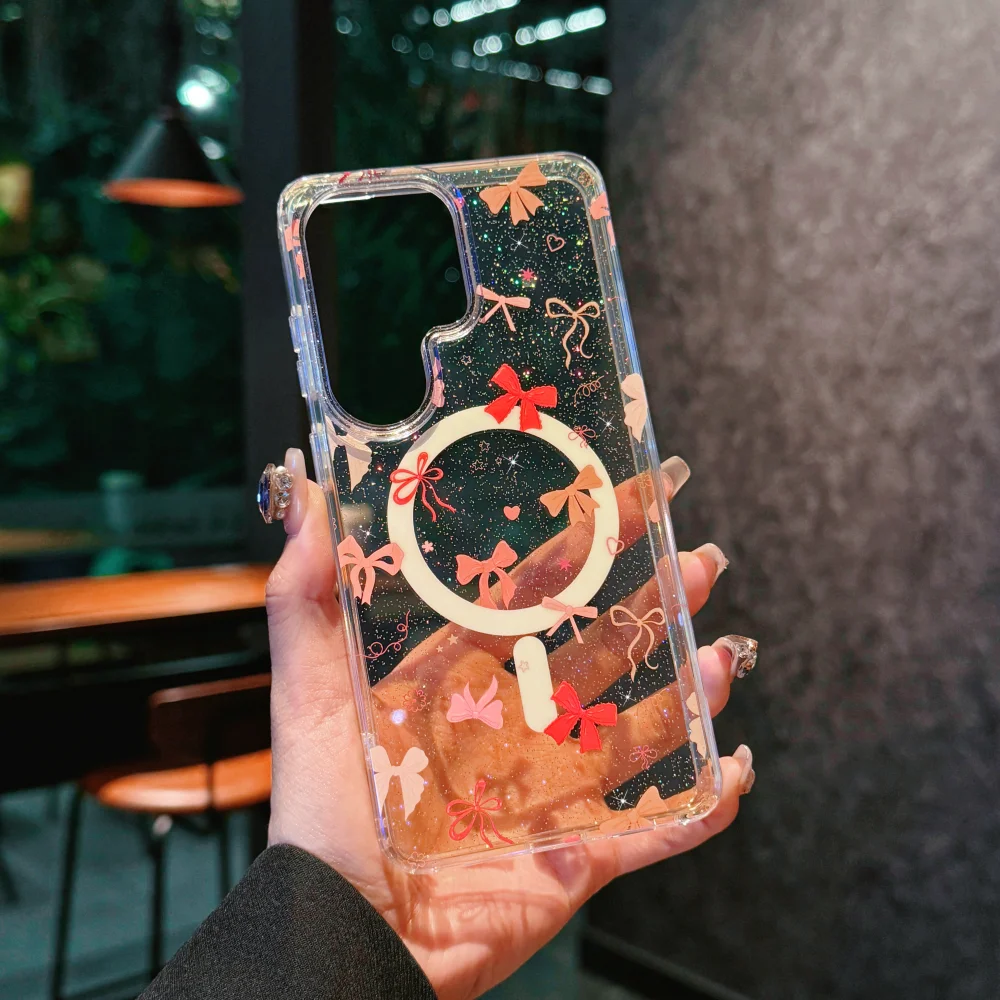 Luxury Aurora Love Magnetic Case with Floral Design