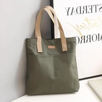 Sac fourre-tout en toile pour femme, grande capacité, avec détails de couture, sac à main élégant et pratique, sac de navettage féminin 4
