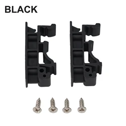 DIN Rail Mount Adapter Kit with PCB Bracket Clips and Screws (Black)